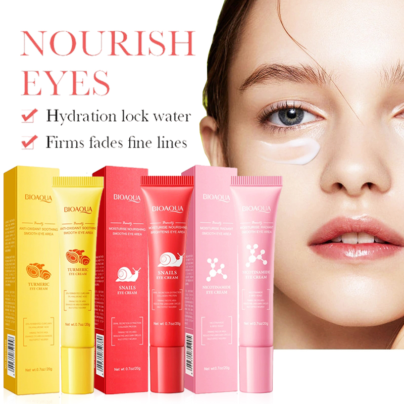 Snail Cream Gel - 1/3pcs BIOAQUA Turmeric Nicotinamide Snail Eye