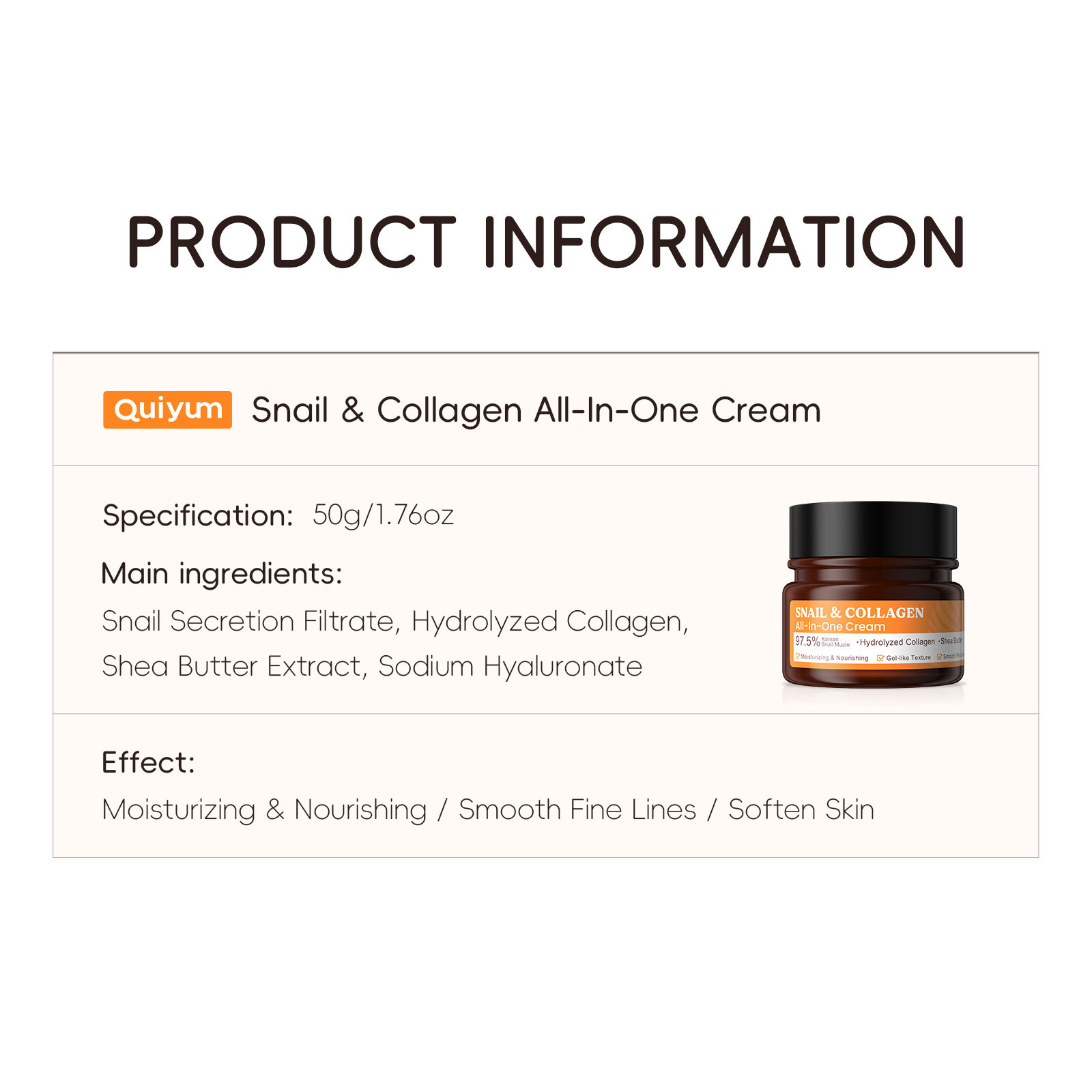 LAIKOU Snail Collagen Face Cre - Snail Cream Gel review and price